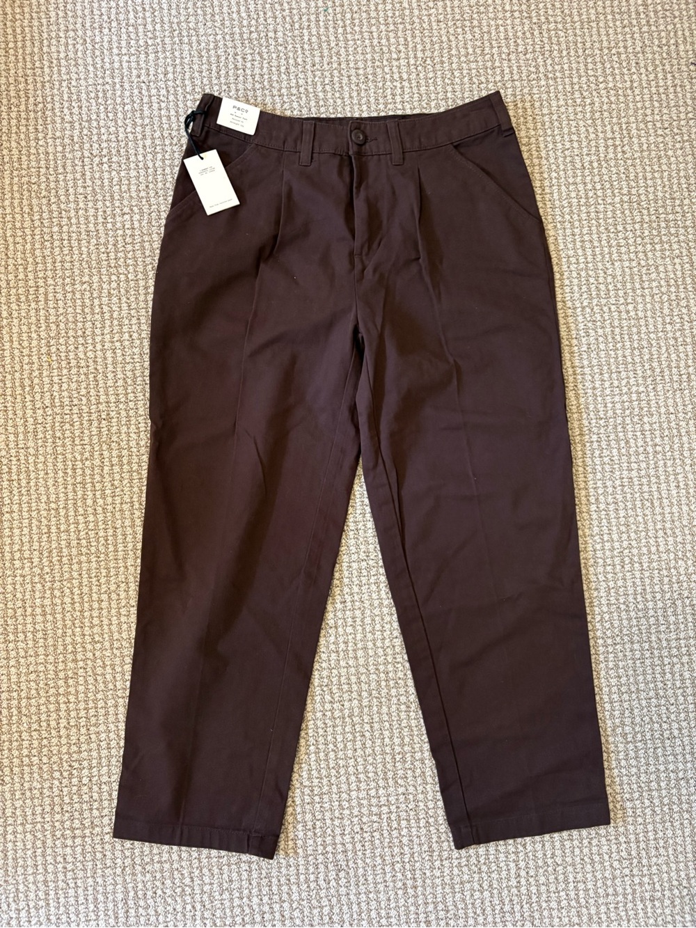 NWT P&Co 404 Sawyer Pants Relaxed Fit Straight Leg Brown Men’s Pants 30 x 30